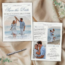 Search for newspaper save the dates Vintage retro
