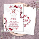 Search for ruby wedding anniversary invitations Floral