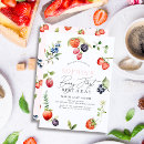 Search for berry 1st birthday invitations Watercolor