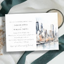 Search for chicago skyline invitations Watercolor