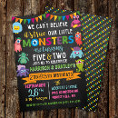 Search for monster invitations Chalkboard