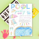 Search for teen beach party invitations Watercolor