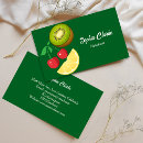 Search for fruit juice business cards Green