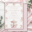 Search for carousel baby shower invitations Merry go round