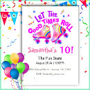 Search for roller skating birthday invitations Pink