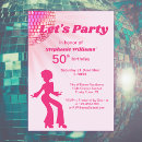 Search for disco 50th birthday invitations 70s