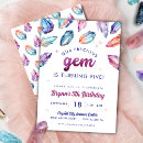 Search for gemstone birthday invitations Geode