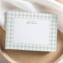Search for gingham thank you cards Sage green