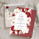 Search for red and white wedding invitations Botanical