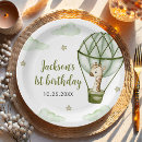 Search for hot air balloon plates Boy 1st birthday
