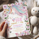 Search for unicorn 1st birthday invitations Fantasy