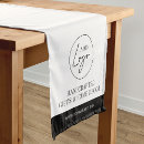 Search for black and white table runners Business