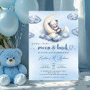 Search for love you to the moon and back invitations Watercolor