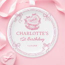 Search for pink bow plates Bow birthday party