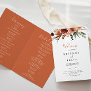 Search for autumn wedding programs Modern order of service