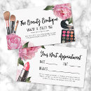 Search for makeup artist business cards Script calligraphy typography