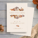 Search for fall leaves save the dates Rustic