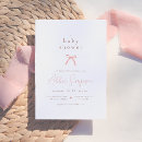 Search for pink bow baby shower invitations Minimalist