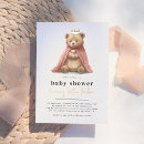 Search for bear baby girl shower invitations Forest