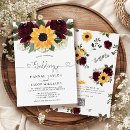 Search for red sunflower wedding invitations Floral
