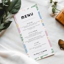Search for retro wedding menus Floral