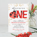 Search for ladybug birthday invitations Gold