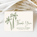 Search for beach wedding thank you cards Tropical palm trees