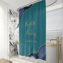 Search for navy blue gold shower curtains Agate geode