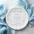 Search for country french paper plates Dusty blue