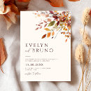 Search for fall leaves wedding invitations Watercolor