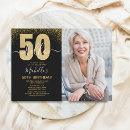 Search for for her 50th birthday invitations Glitter