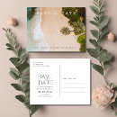 Search for beach wedding save the date postcards Tropical