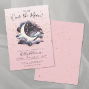 Search for pink and blue baby shower invitations Moon and stars