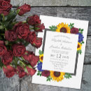 Search for sunflower and burgundy wedding invitations Floral