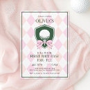 Search for golf 1st birthday invitations Modern