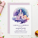 Search for castle birthday invitations Pastel