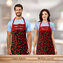 Search for chili pepper aprons Red