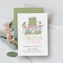 Search for frog birthday invitations Whimsical