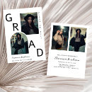 Search for multiple photo graduation invitations Minimalist