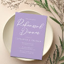 Search for purple rehearsal dinner invitations Minimalist