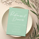 Search for mint rehearsal dinner invitations Minimalist
