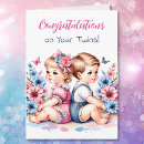 Search for twin girls congratulations cards Twins