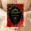 Search for black dress quinceanera invitations Red roses