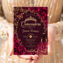 Search for burgundy and gold quinceanera invitations For her