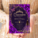 Search for purple gold quinceanera invitations Mis quince anos