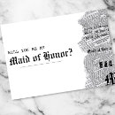 Search for gothic bridal party proposal cards Maid of honor