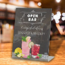 Search for open bar free drinks wedding signs Typography