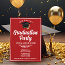 Search for red and white graduation invitations Modern