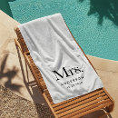 Search for black and white beach towels Bride