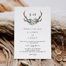 Search for deer antler wedding invitations Rustic country